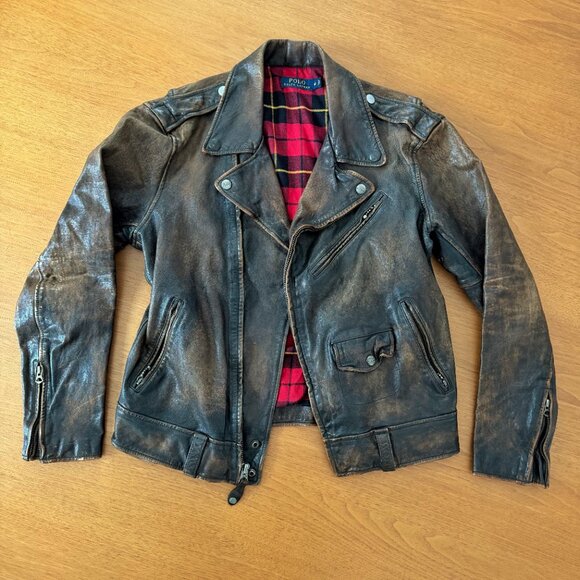 Polo Ralph Lauren Leather Moto Jacket - Picture 2 of 5